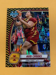 Audi Crooks 1er refractor sigiloso dorado negro #9/24 Bowman University 2024-25 - Imagen 1 de 2