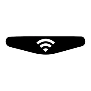 WiFi WLAN Signal - Play Station PS4 Lightbar Sticker Aufkleber schwarz - Picture 1 of 3