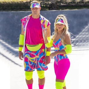 Adult Hawaiian Full Set Barbie Costume Halloween Dress Ken Ryan Gosling CosplayA - Picture 1 of 17