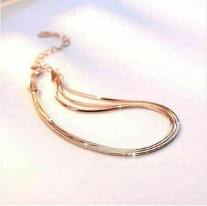 Damen Armkette Edelstahl Rosegold Armband Armschmuck Schmuck Neu - Bild 1 von 4