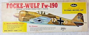 VTG 1966 Guillow's Focke-Wulf Fw-190 25 3/4" Wingspan Balsa Wood Model Kit # 406 - Picture 1 of 21