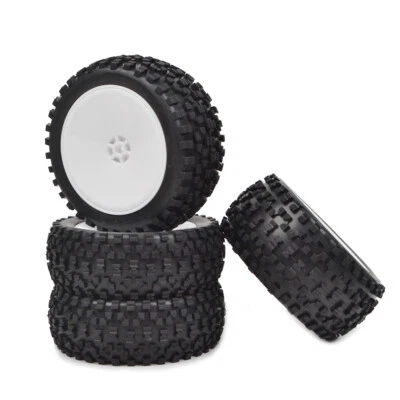 4PCS 1/10 Buggy Wheels Tires for Tamiya DF-02 DT-02 TT-02B - Image 1 of 4