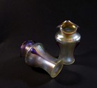 Paire de Beaux Vases Art Nouveau, Verre de Bohême, Wilhem Kralik ou Johann Loetz
