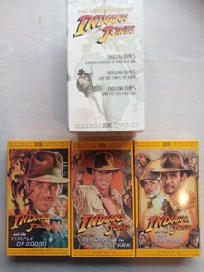 BOX SET Adventures of Indiana Jones Trilogy 3 VHS - Harrison Ford - Picture 1 of 15