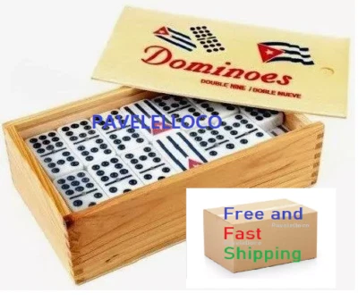 Domino Cuban DOMINO CUBANO DOBLE NUEVE double  NINE DOMINOES cuban flag logo - Image 1 of 3