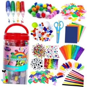 FUNZBO Arts and Crafts Supplies for - Kids Age 4-8, 4-6, 8-12 Jar Set (Medium) - Picture 1 of 7