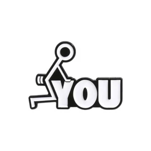 F You Enamel Lapel Pin Funny Quotes  - Picture 1 of 1