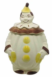 CLOWN COOKIE JAR 1940s Pan American Art Pottery Container 11.5”H x 7”L x 7.5”W - Picture 1 of 10