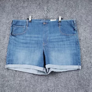 NEW Time & Tru Shorts Womens 2XL 20 Blue Pull On Denim Relaxed Fit Stretch Jean - Picture 1 of 15