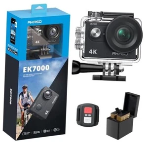 EK7000 4K30FPS 20MP WiFi Action Camera with EIS Ultra HD Underwater Black - Picture 1 of 7