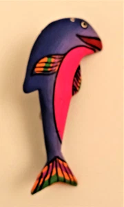 Pin Whimsical Hand painted From Bali - Picture 1 of 2