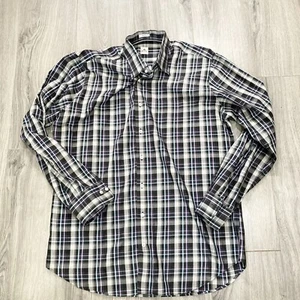 Peter Millar Crown Mens L Long Sleeve Button Down Plaid Shirt 100% Cotton - Picture 1 of 6