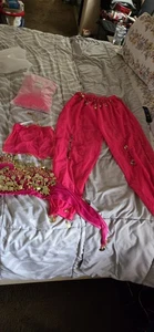 Bufanda de danza del vientre y 2 juegos de pantalones disfraz de Halloween de Bollywood  - Imagen 1 de 9