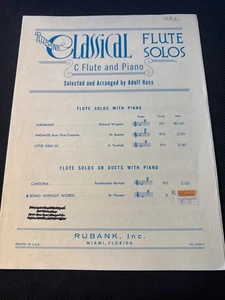 Song Without Words for Flute & Piano by M. Hauser Rubank HL04476712 Music Book - Picture 1 of 3