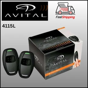 AVITAL 4115L / 1-WAY  1-BUTTON CAR REMOTE START SYSTEM  W/ (2) REMOTES  **NEW** - Picture 1 of 4