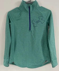 Under Armour girls Teal Half-Zip Sweatshirt size large - Picture 1 of 7