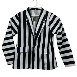 Beetlejuice Jacket Halloween Costume Cosplay Adult Standard Black White EUC - Picture 1 of 5