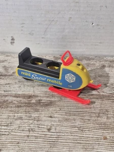 Vintage Fisher Price Little People 705 Mini Snowmobile Toy Snow Machine Only - Picture 1 of 4