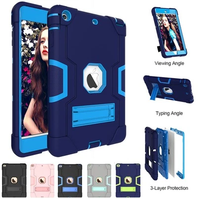 For iPad 3rd 4th 5th 6th 7th 8th 9th Gen Shockproof Heavy Duty Case Stand Cover - Image 1 of 4