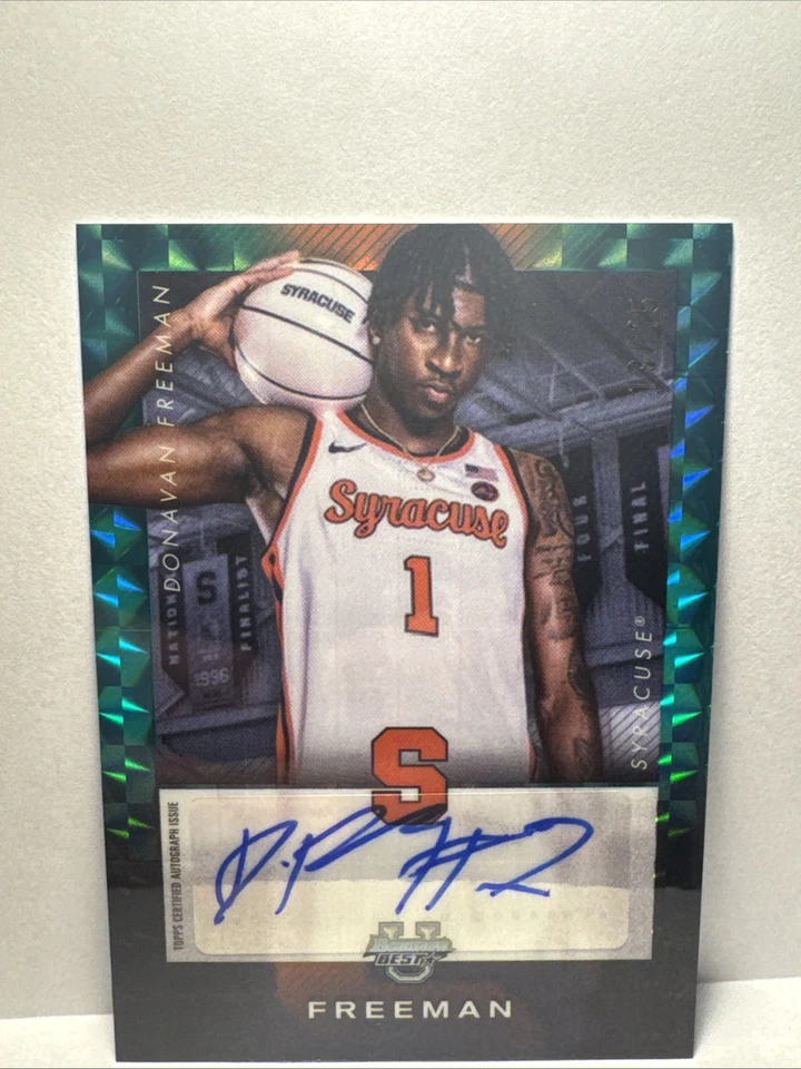 2024 - 25 Bowman U Best - Iso 签名 Donavan Freeman - Teal /15 - #ISO-DF — 第 1/3 张图片