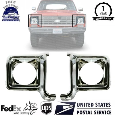 New Headlight Door Set Left and Right Side For 1973-1978 Chevrolet C10 Suburban Foto 1 de 4