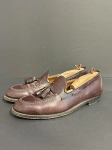 Zapatos Mocasines Alden Borla Para Hombres Talla 8 D Vestido de Cuero Borgoña Hecho en EE. UU. 663 - Imagen 1 de 6