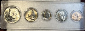 1968 D Uncirculated BU Mint 5-coin Set With Silver Kennedy Half Dollar - Picture 1 of 12