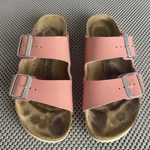Birkenstock Arizona Sandals 37 L6 m4 Pink Adjustable Strap Made In Germany - Picture 1 of 13