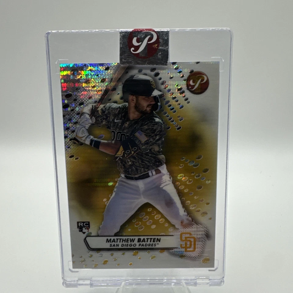 Matthew Batten 2023 Topps Pristine Gold Refractor Encased #24/50 - Image 1 of 2