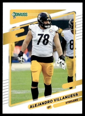 2021 Donruss Alejandro Villanueva Pittsburgh Steelers #24 - Image 1 of 2