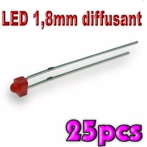 364/25# LED 1,8mm rouge diffusant 25 pcs - Bild 1 von 1