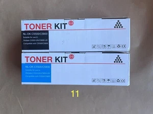 TONER-KIT  For Okidata C5500 C5650 C5800 Toner Cartridge (Cyan, blk) - Picture 1 of 2