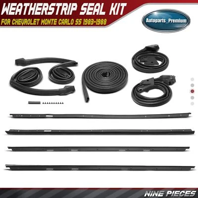9x Roof Rail Window Door Trunk Weatherstrip Seal for Chevy Monte Carlo SS 83-88 - Image 1 of 4