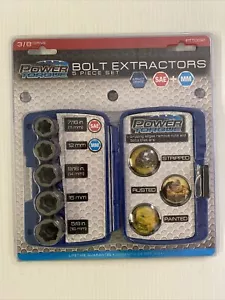 Power Torque Bolt Extractors -5 Piece Set - #PTTOO21 Free Domestic Shipping NEW! - Picture 1 of 6