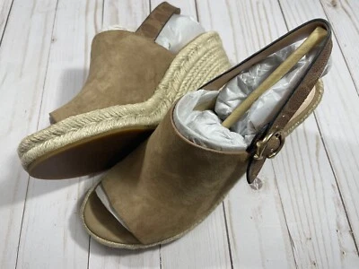 【NUEVO con Caja】 Sandalias de Gamuza con Cuña COACH Amapola (Color Cacahuetes) Mujer 6B G5168 Foto 1 de 3