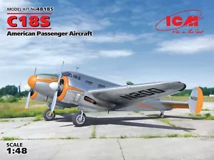 Kit plastica ICM 48185 C18S aereo passeggeri americano scala 1/48 - Foto 1 di 12