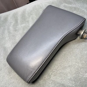 Mercedes W126 Center Armrest Light Gray Leather ** WEAR** - Picture 1 of 24