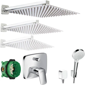 Hansgrohe Set XXL 450 Brausearm Kopfbrause Logis Unterputz Ibox Duscharmatur A51 - Bild 1 von 16