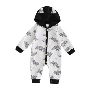 Newborn Baby Girl Boy Halloween Pumpkin Hooded Outfit Ghost 12-18 Months Gray - Picture 1 of 8