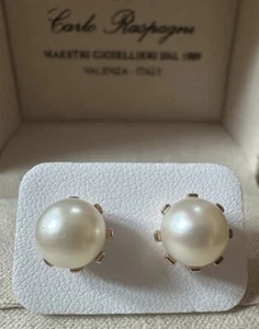PAIO ORECCHINI IN ORO ROSA 18kt. CON PERLE AKOYA GIAPPONESI - Imagen 1 de 4