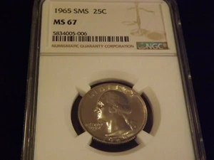 1966 25C Washington Quarter NGC MS 67 - Picture 1 of 2