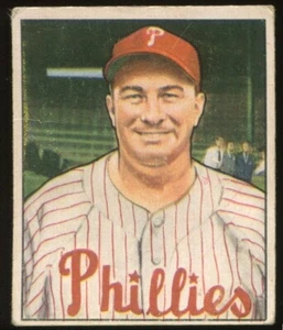 1950 Bowman #225 Eddie Sawyer Philadelphia Phillies - Rookie Card - Picture 1 of 2