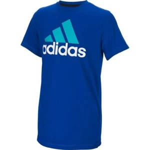 Camiseta Atlética Adidas Niños Gran Logotipo Climalite AZUL REAL TALLA 4 - Imagen 1 de 4