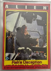 #34 Ash's Deception (1 Star) 1979 Topps Alien Trading Card - Picture 1 of 2