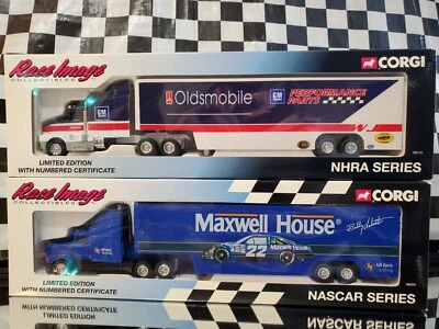 Corgi Race Image GM Oldsmobile 1:64 Scale Nascar Racing Transporter semi big rig - Image 1 of 4