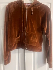 Crave Fame Juniors' Velour Zip Hoodie - Picture 1 of 7