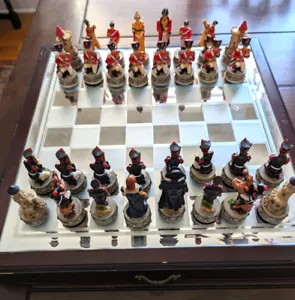 2000 Napoleon v Wellington Battle Of Waterloo Chess Set Mirror Board w Drawers - Picture 1 of 15