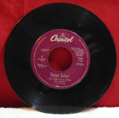Tanya Tucker   – My Arms Stay Open All Night - 1988 Capitol  7" 45 Single EX - Image 1 of 4