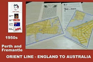 1953 ORIENT LINE ENGLAND TO AUSTRALIA - Stop Over PERTH and FREMANTLE Brochures - Picture 1 of 10