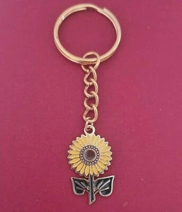 Sunflower Keyring keychain flower Orange Yellow worship faithfulness - Picture 1 of 4